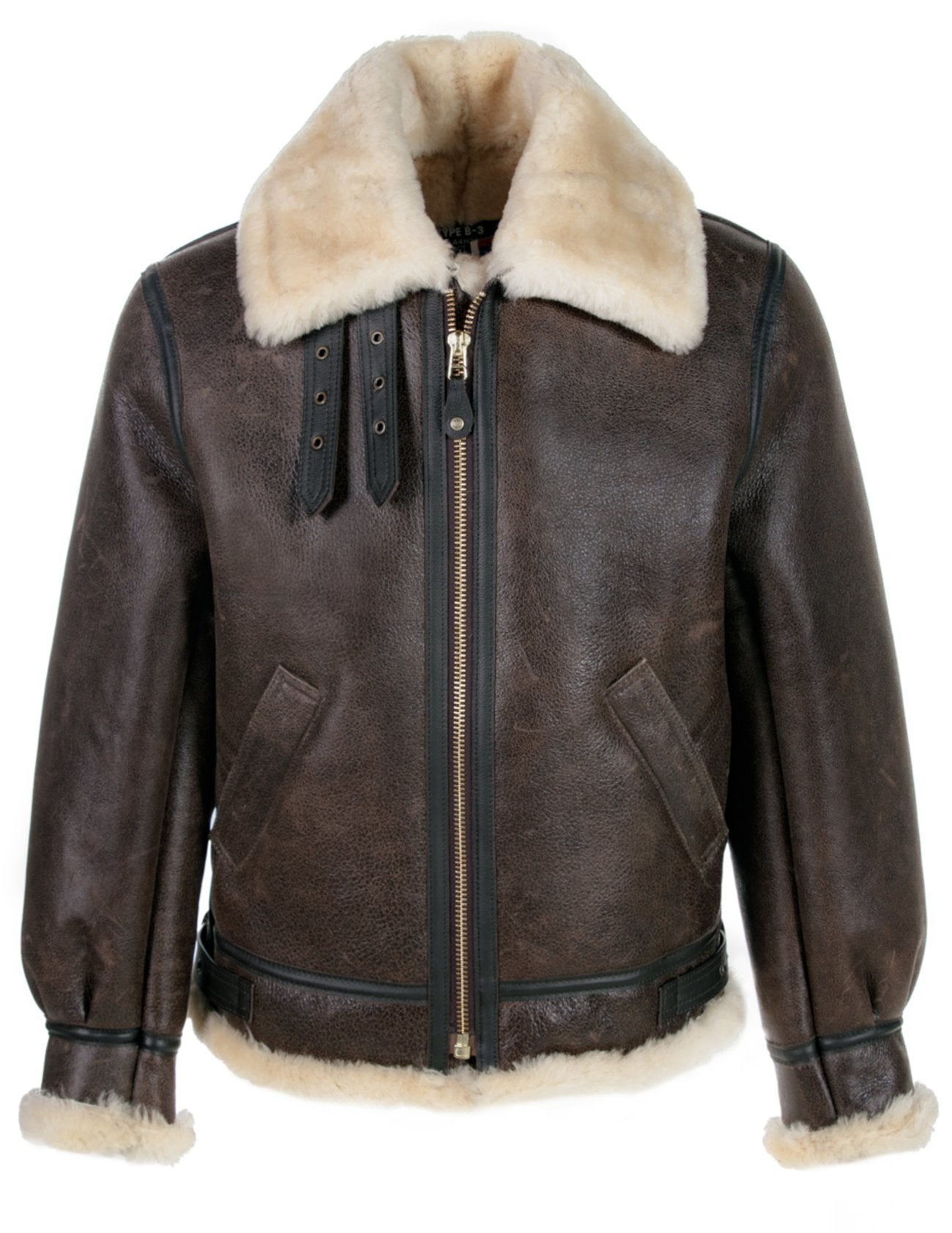 Mens Traditional Shearling Leather Jacket