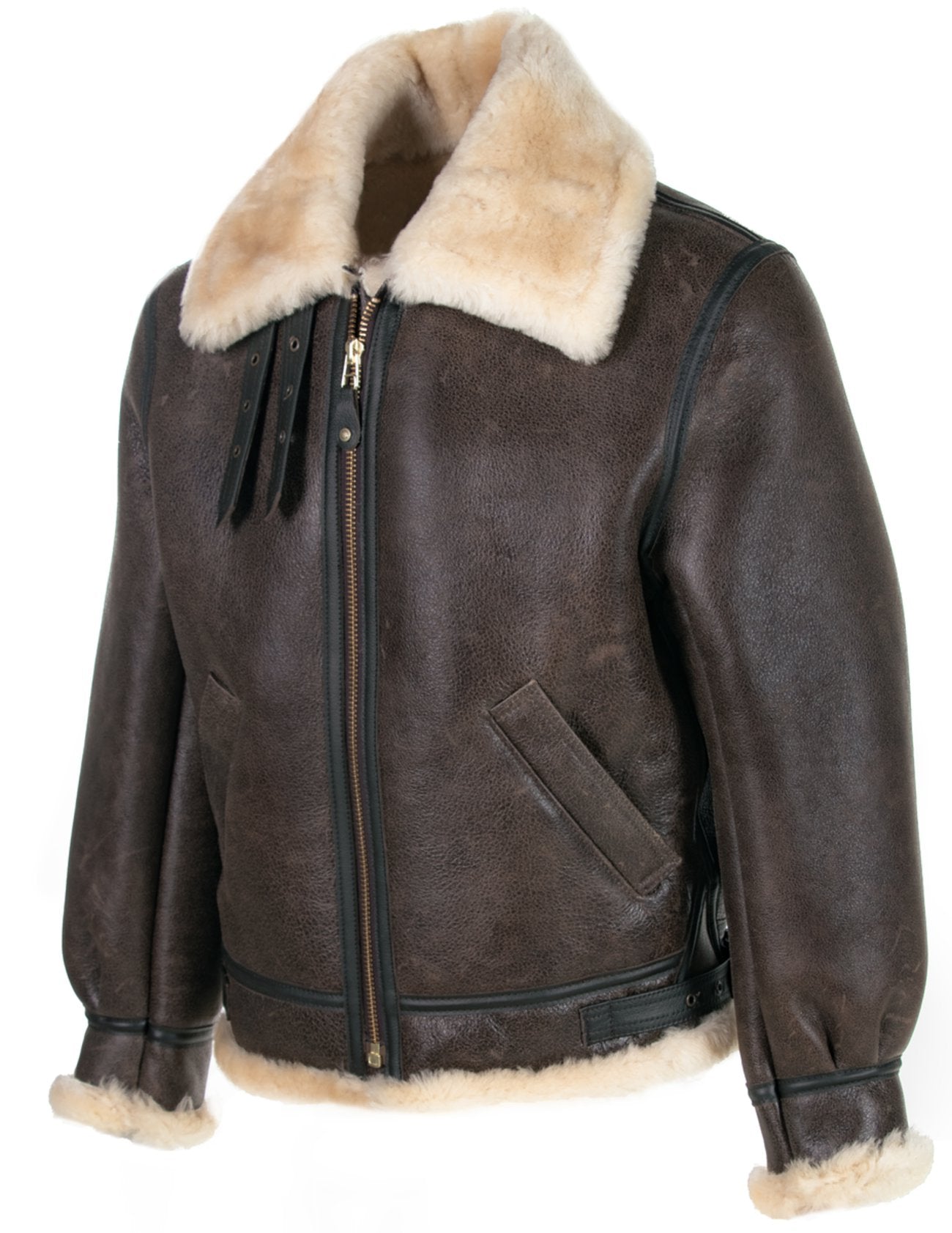 Mens Traditional Shearling Leather Jacket