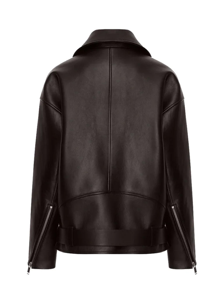Black Biker Genuine Leather Jacket