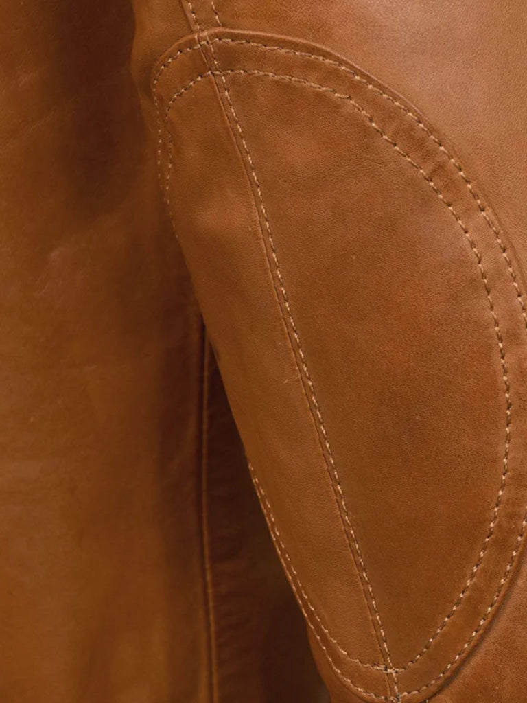 Tan Brown Biker Leather Jacket