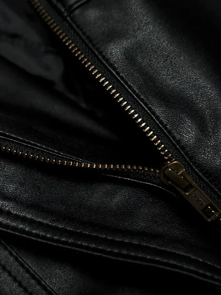 90's vintage Black leather Jacket