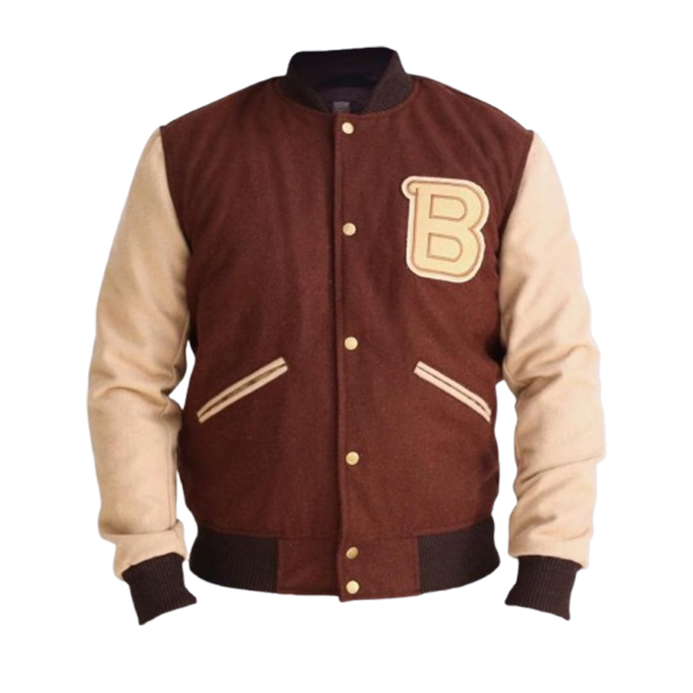 Handmade Hotline Miami Jacket - Payday 2 Brown B logo Varsity Cosplay Costume