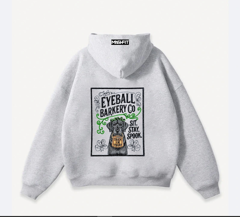 Spooky Dog "Trick or Treat" Halloween Hoodie – Unisex Pullover Sweatshirt