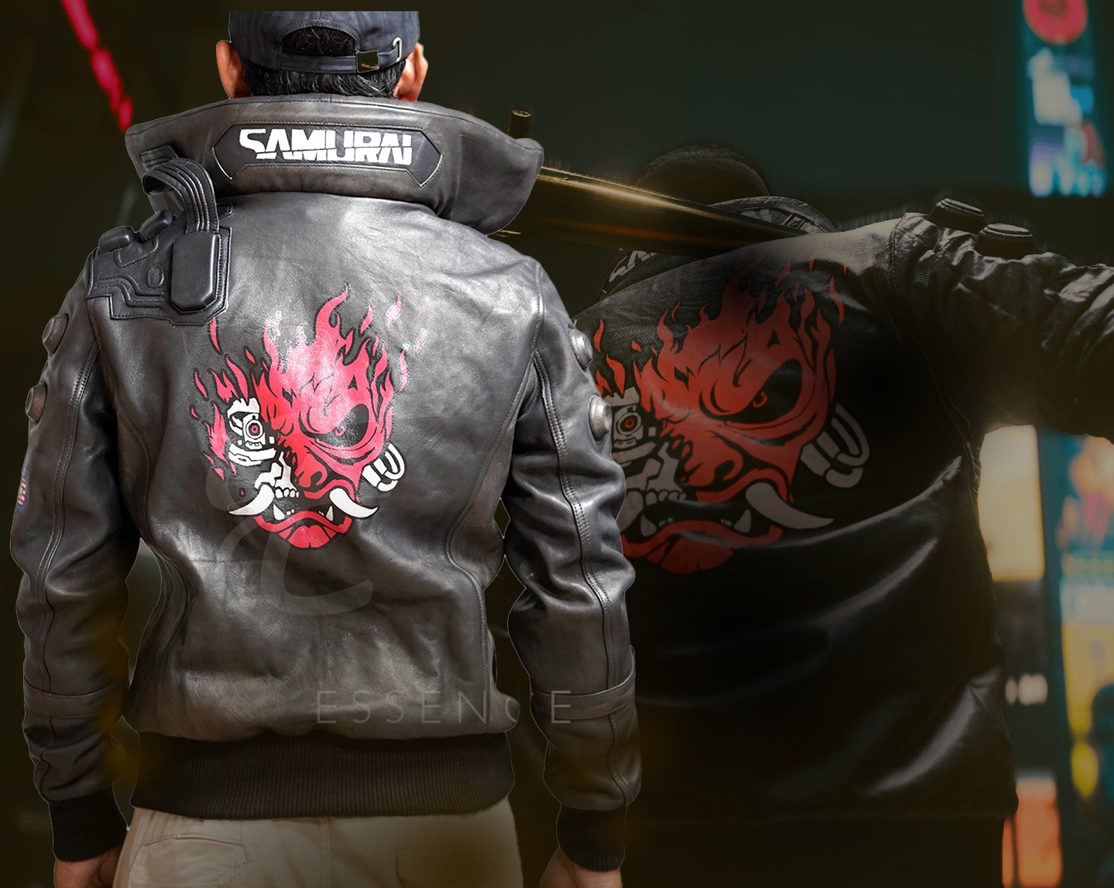 Cyberpunk 2077 V Samurai Jacket – Gamer Cosplay Leather Jacket