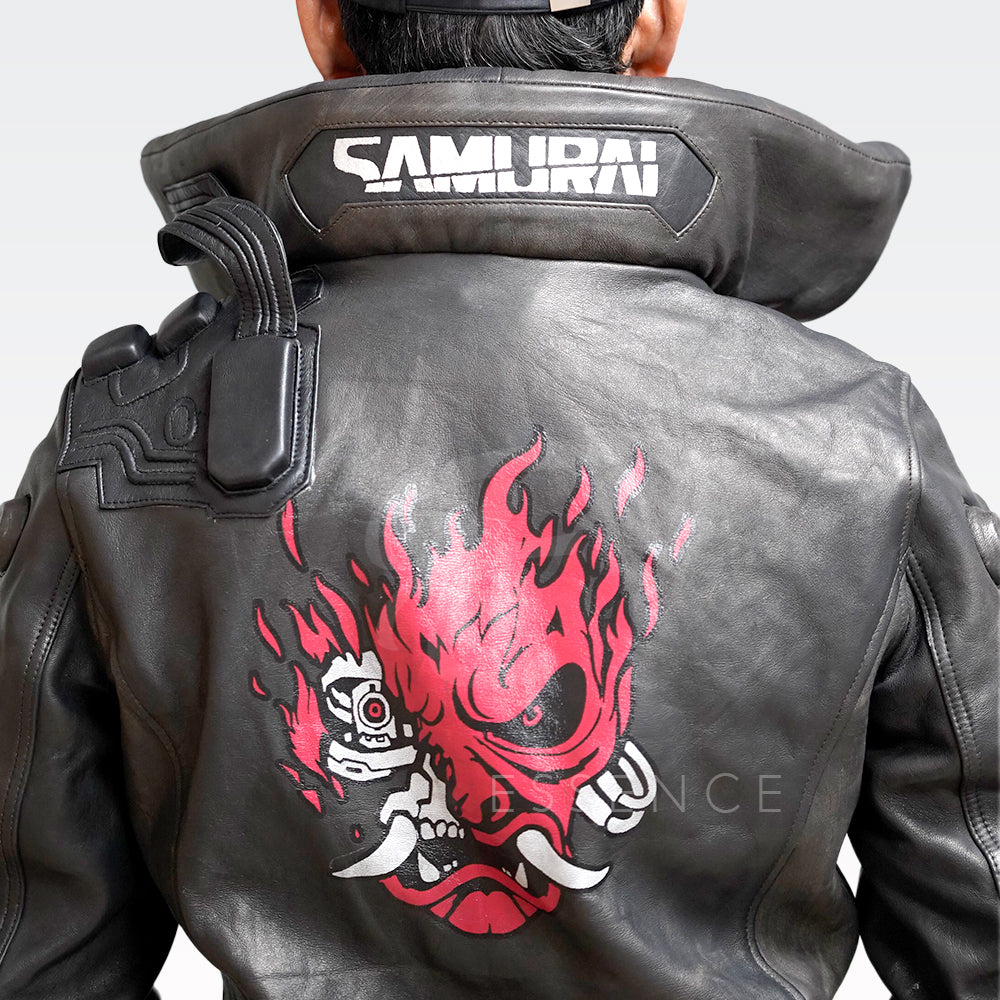 Cyberpunk 2077 V Samurai Jacket – Gamer Cosplay Leather Jacket